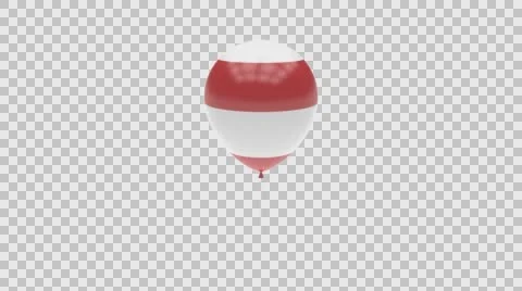 Monaco flag textured balloon rotating Alpha Video stock 61525801