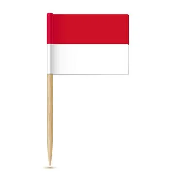 Monaco Flag toothpick Stock Illustration