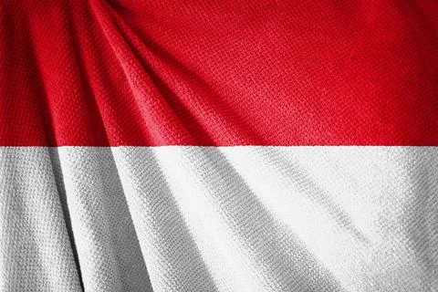 Monaco flag on towel surface illustration Stock Illustration