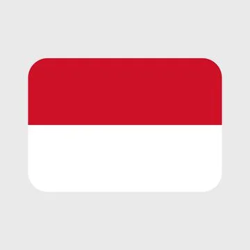 Monaco flag vector icons set of illustrations Stock Illustration