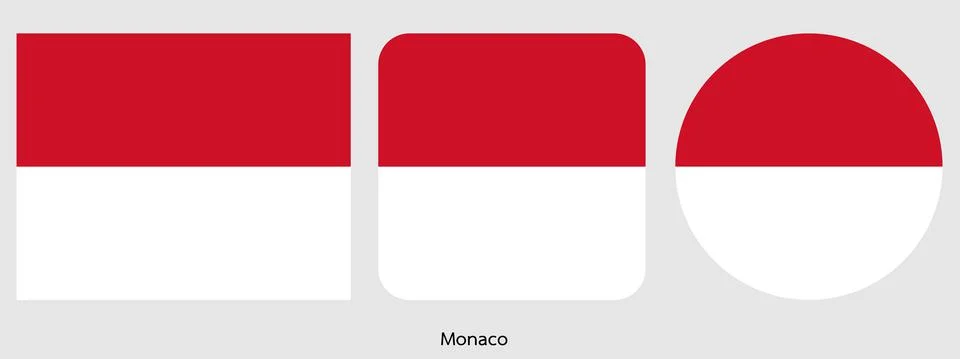 Monaco flag, vector illustration Stock Illustration