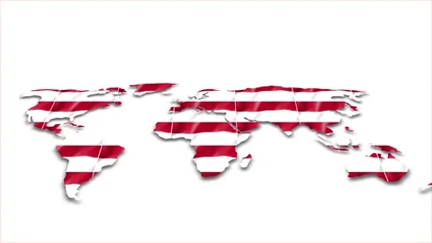 Monaco flag wave 3d earth map animation white background Stock Footage 264298520