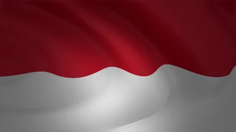 Monaco flag waving in the wind in slow motion collection Stock Footage 91280477