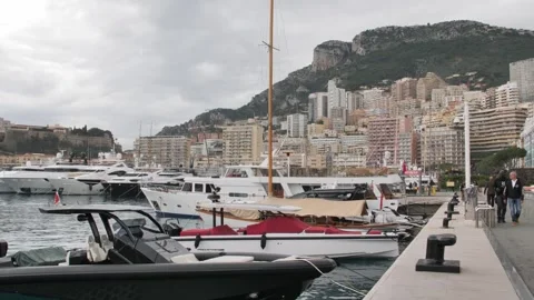 Monaco Harbour Stock Footage 266824171