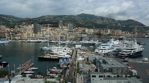 Monaco Harbour GV 01 Stock-Footage 23360608