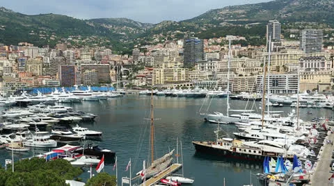 Monaco Harbour GV 02 Stock-Footage 23360841