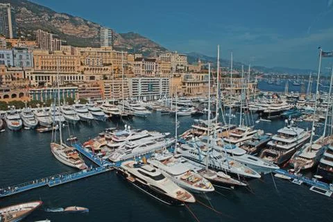 Monaco harbour Foto stock