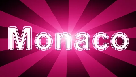 Monaco icon in red abstract background with rays. Stock-Footage 114052211