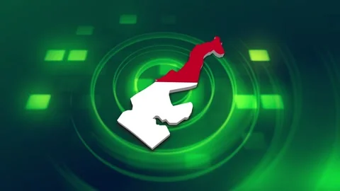 Monaco Map and Flag Background Stock-Footage 344029086