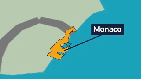 Monaco Map Animation Locator Zoom 4K Motion Graphic Stock Footage 340279558