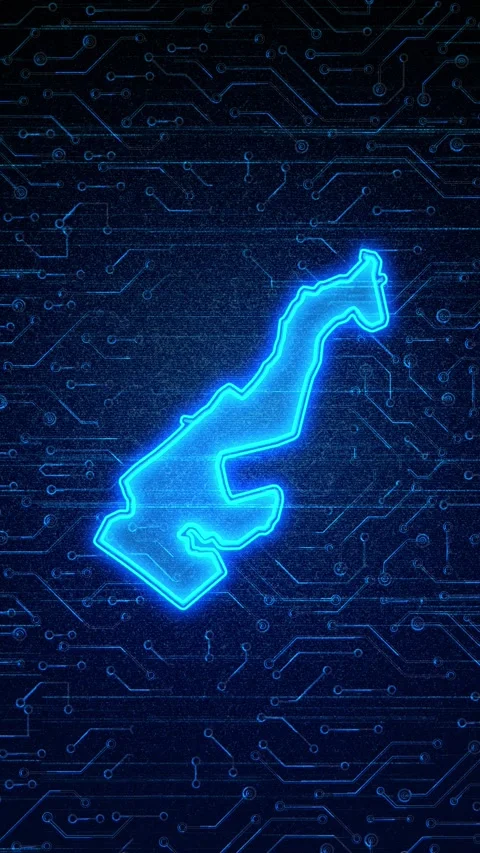 Monaco Map Digital Technology Opener Stock Footage 336313257