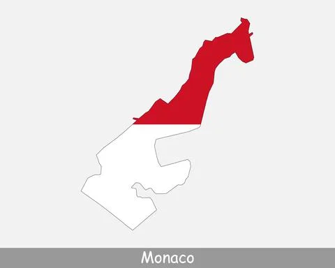 Monaco Map Flag Stock Illustration