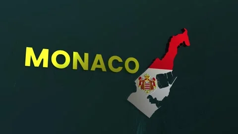 Monaco Map Stock Footage 279756813