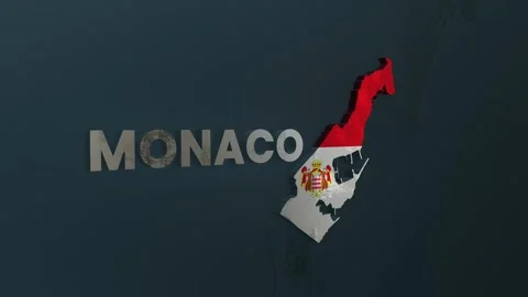 Monaco Map Stock Footage 279757048