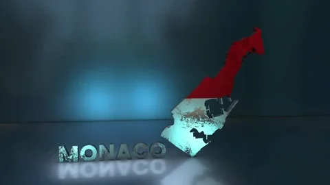 Monaco Map Stock Footage 283075613
