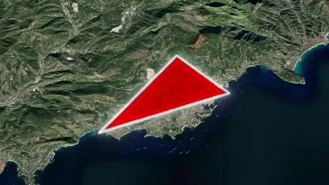 Monaco Map Highlight with Animated Flag Stock Footage 341329307