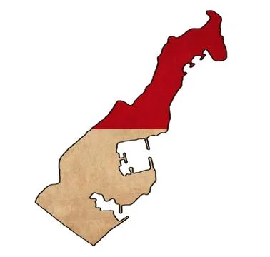 Monaco map on monaco flag drawing ,grunge and retro flag series Stock Illustration