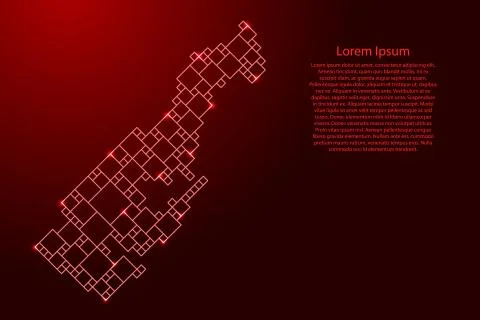 Monaco map from red pattern Stock Illustration