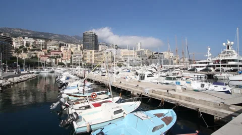 Monaco Marina Wide View Vídeo Stock 39169136