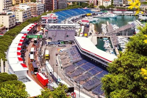 MONACO - MAY 20: Preparation for the qualifying races of Formula 1 Grand Prix Stock Photos
