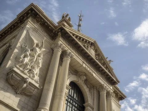 MONACO - MAY 26, 2018:   Architectural detail on exterior of Oceanographi.. Stock Photos