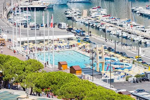 Monaco in the middle of summer. Monaco en plein t. Stock Photos