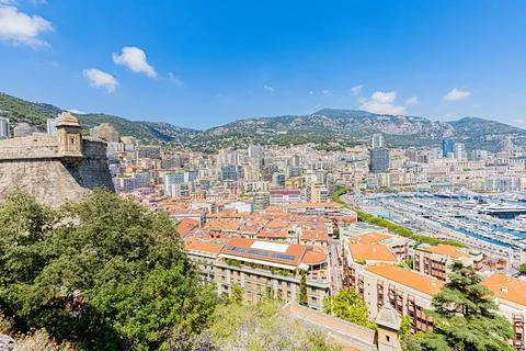 Monaco in the middle of summer. Monaco en plein t. Stock Photos