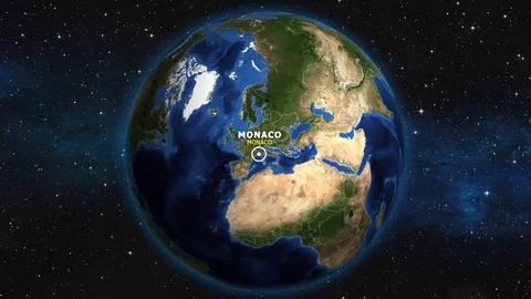 MONACO MONACO ZOOM IN FROM SPACE Stock Footage 115779256