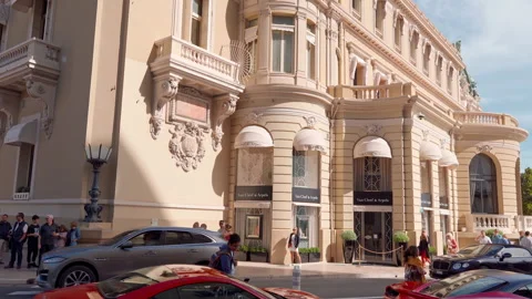 Monaco, Monte-Carlo, 21 October 2022: Casino Monte-Carlo at sunny day, a lot of Stock Footage 253823342