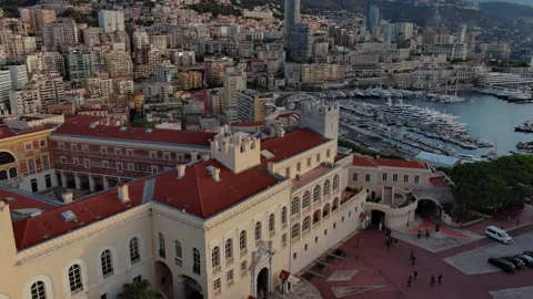 Monaco, Monte Carlo, Cinematic Drone shot Stock Footage 228635872