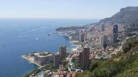 Monaco Monte Carlo Panorama View 4k Stock Footage 142270534