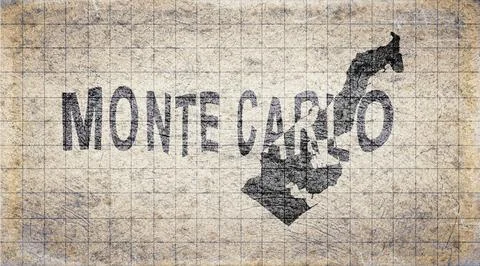 Monaco Monte Carlo Typography Map Stock Illustration