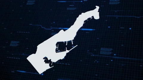 Monaco network map Stock Footage 87976884