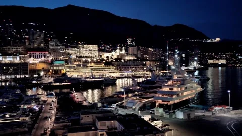 Monaco at Night Stock Footage 241679550