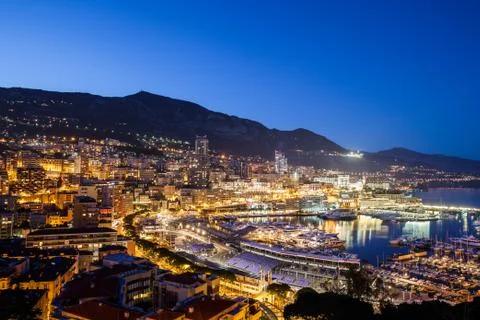 Monaco by Night Stock-Fotos
