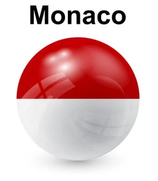 Monaco official state flag Stock Illustration