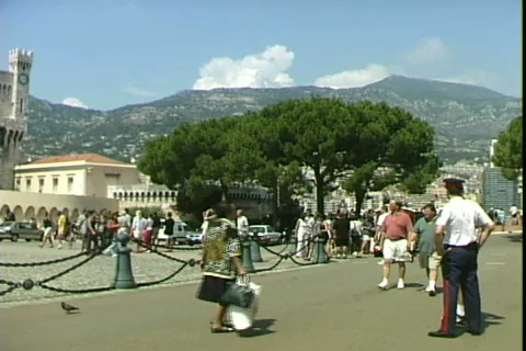 Monaco Palace-pan Stock Footage 819006