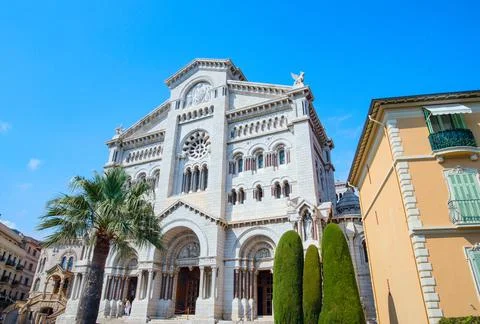 Monaco September 2017. View of Saint Nicholas Cathedral in Monaco Stock Photos