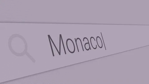 Monaco - Typing the best places to visit in Europe in the search bar concept Stock Footage 150076548