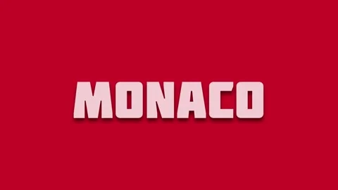 Monaco typography animated moving footage Stock Footage 287490906