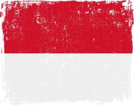 Monaco Vector Flag on White Stock Illustration