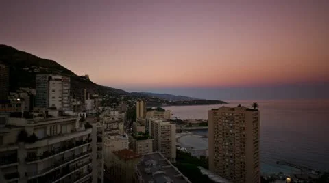 Monaco view timelapse Stockbeeldmateriaal 12315607
