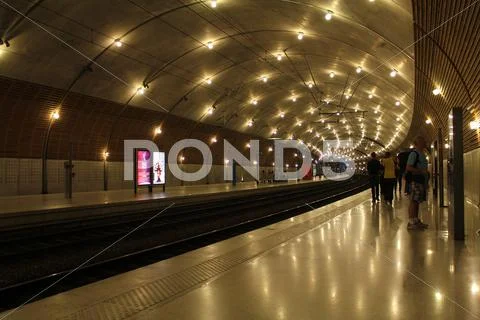 Monaco ville train station Stock Photos