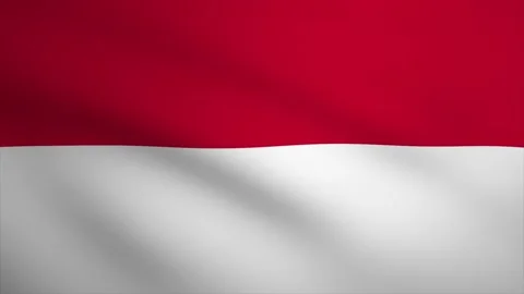 Monaco Waving Flag Background Animation. Looping seamless 3D animation. Mot.. Stock Footage 230565380