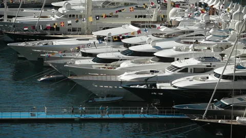 Monaco-Yachtshow 2014-04 Stock Footage 295118978