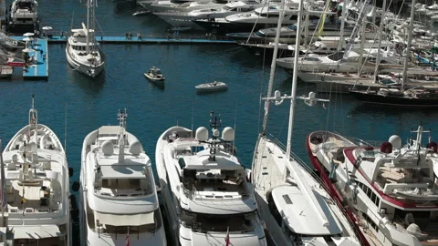 Monaco-Yachtshow 2014-05 Stock Footage 295119493