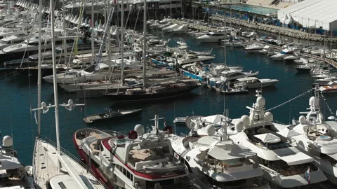 Monaco-Yachtshow2014-9 Stock Footage 295117640