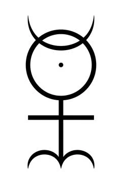 Monad glyph and esoteric symbol, Hieroglyphic Monad, or Monas Hieroglyphica Illustrazione stock