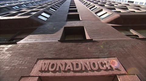 Monadnock Sign Low Angle Rotation Stock Footage 36306324