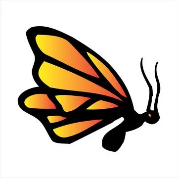 Monarch Butterfly Icon. Vector Illustration. Stock Illustration